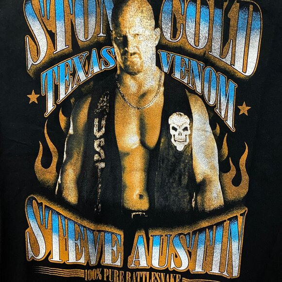 WWE Stone Cold Steve Austen Texas Venom T-Shirt Medium - Picture 4 of 5